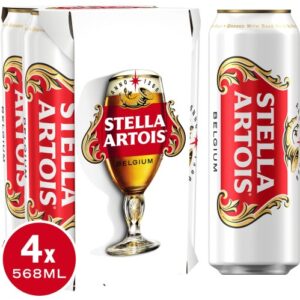 Stella Artois Belgium Premium Lager Beer Cans 4x568 568ml