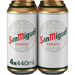 San Miguel Premium Lager Beer Cans 4x440 Spain 440ml