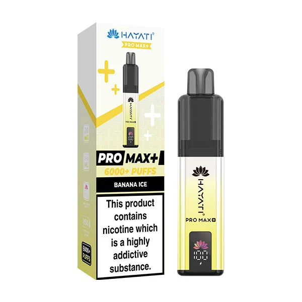 Hayati Pro Max+ 6000 Puffs Prefilled Pod Kit - Banana Ice