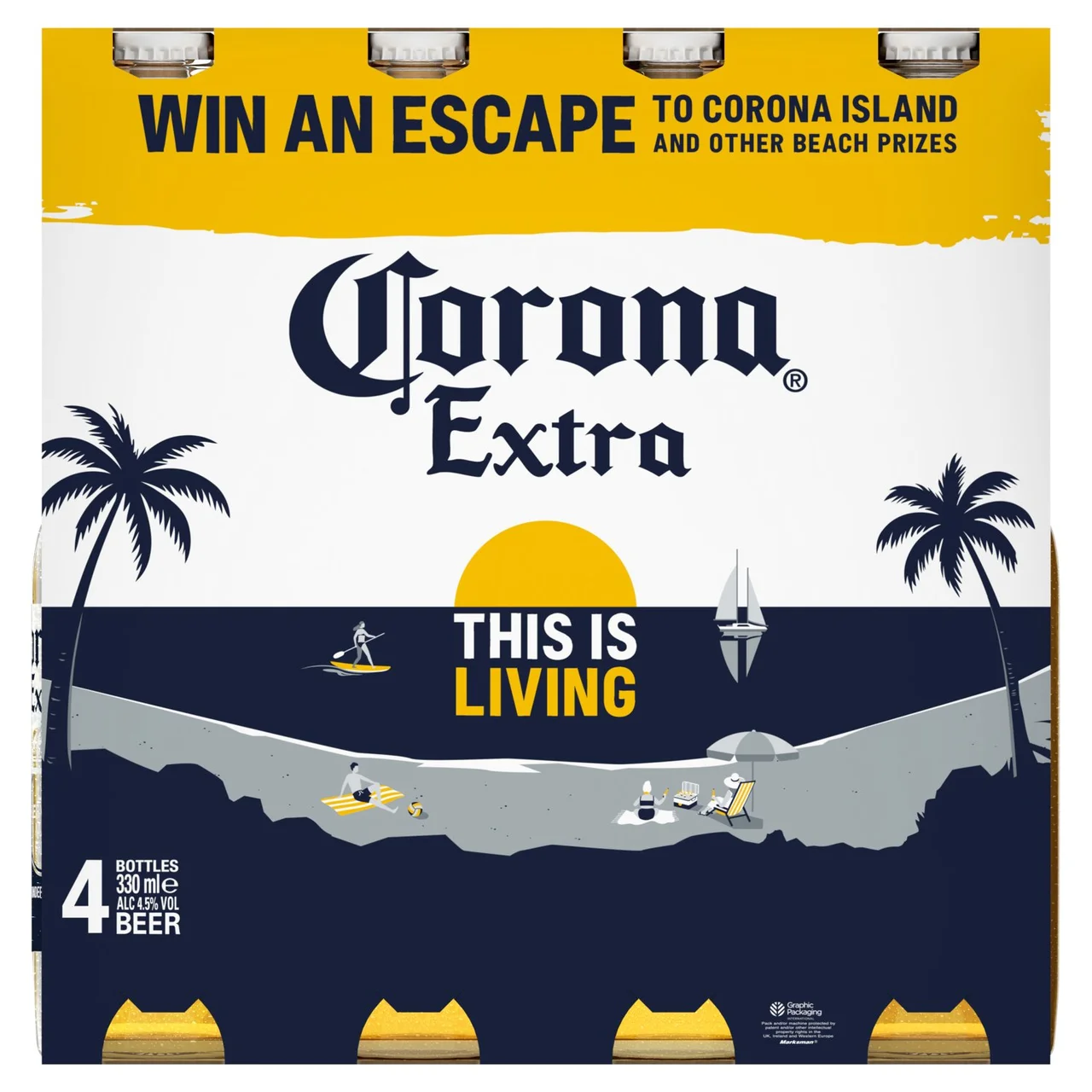 Corona Extra Premium Lager Beer Bottles 4 x 330ml