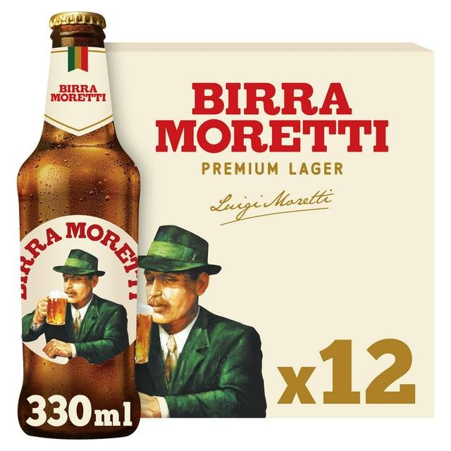 Birra Moretti Premium Lager Beer 12 Pack (12 x 330ml)