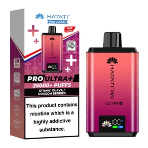 Hayati Pro Ultra+ 25000 Puffs Straw Guava Dragon Berries Prefilled Pod Kit