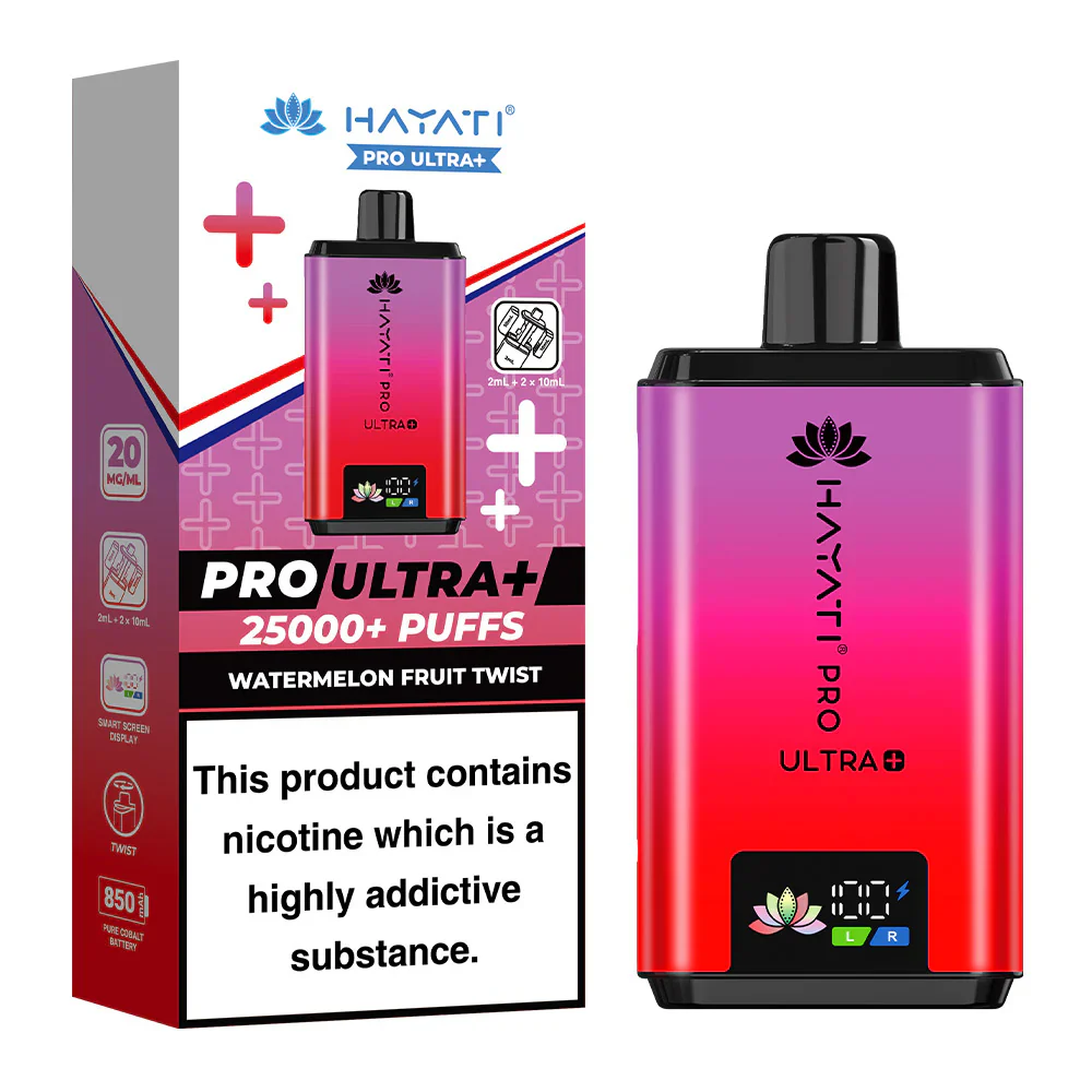 Hayati Pro Ultra+ 25000 Puffs Watermelon Fruit Twist Prefilled Pod Kit