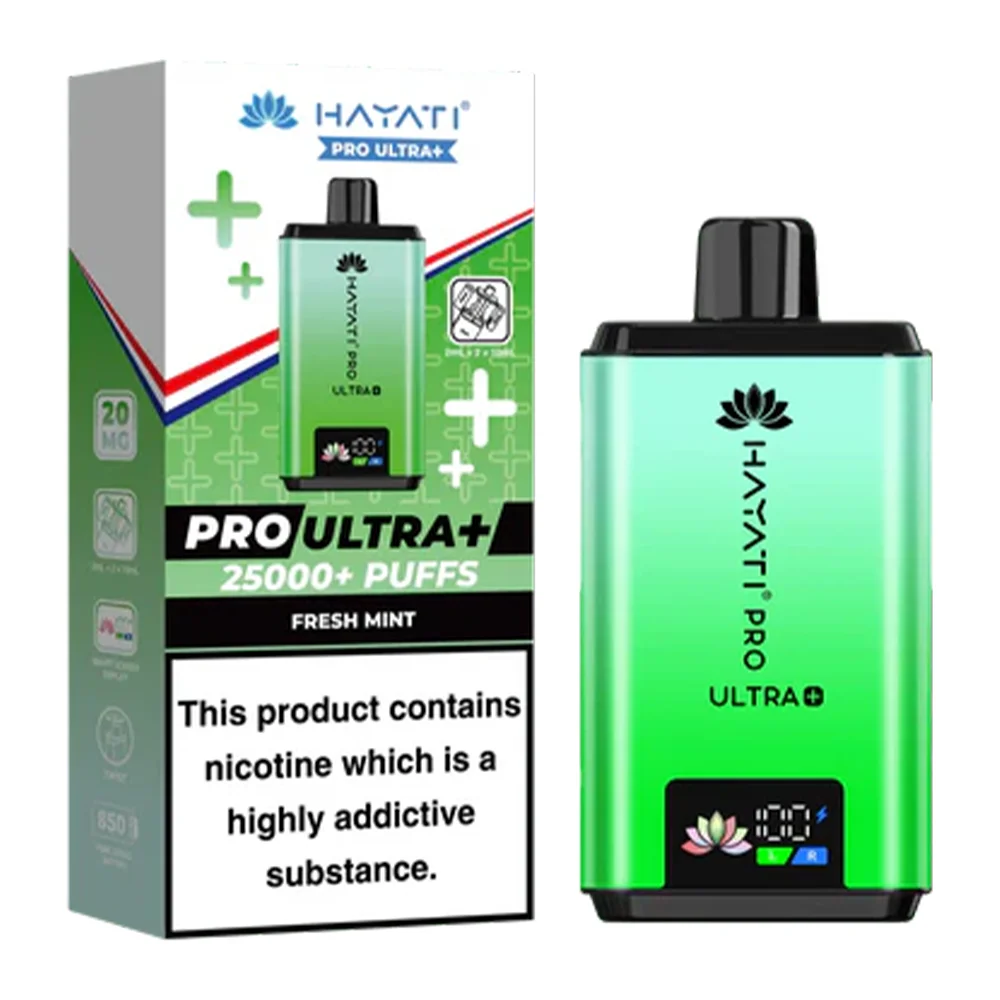 Hayati Pro Ultra+ 25000 Puffs Fresh Mint Prefilled Pod Kit
