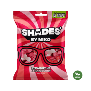 Shades by Niko Straight Up Strawberry Gummies 120g (Vegan Sweets)